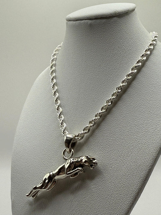 Exclusive Solid Rope Chain with Jaguar Pendant