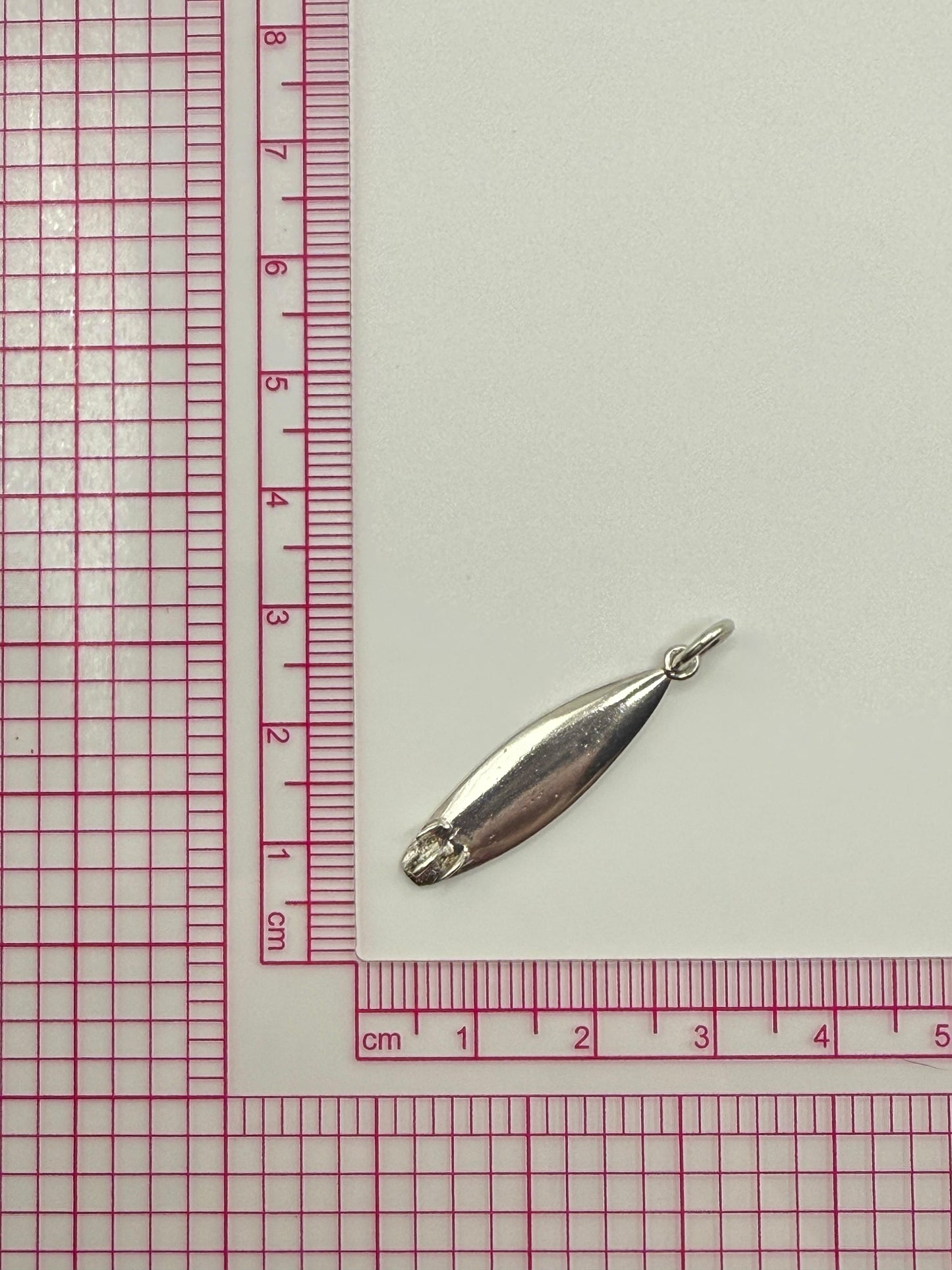 Surf Board Pendant Sterling Silver 925