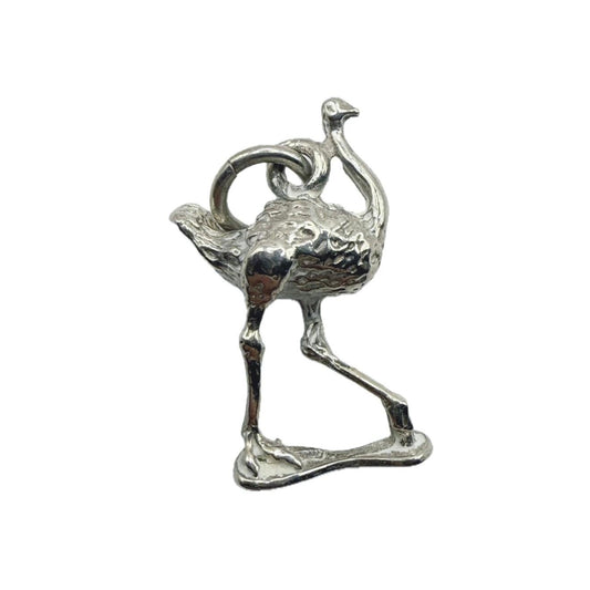Ostrich Pendant-Charm Sterling Silver 925