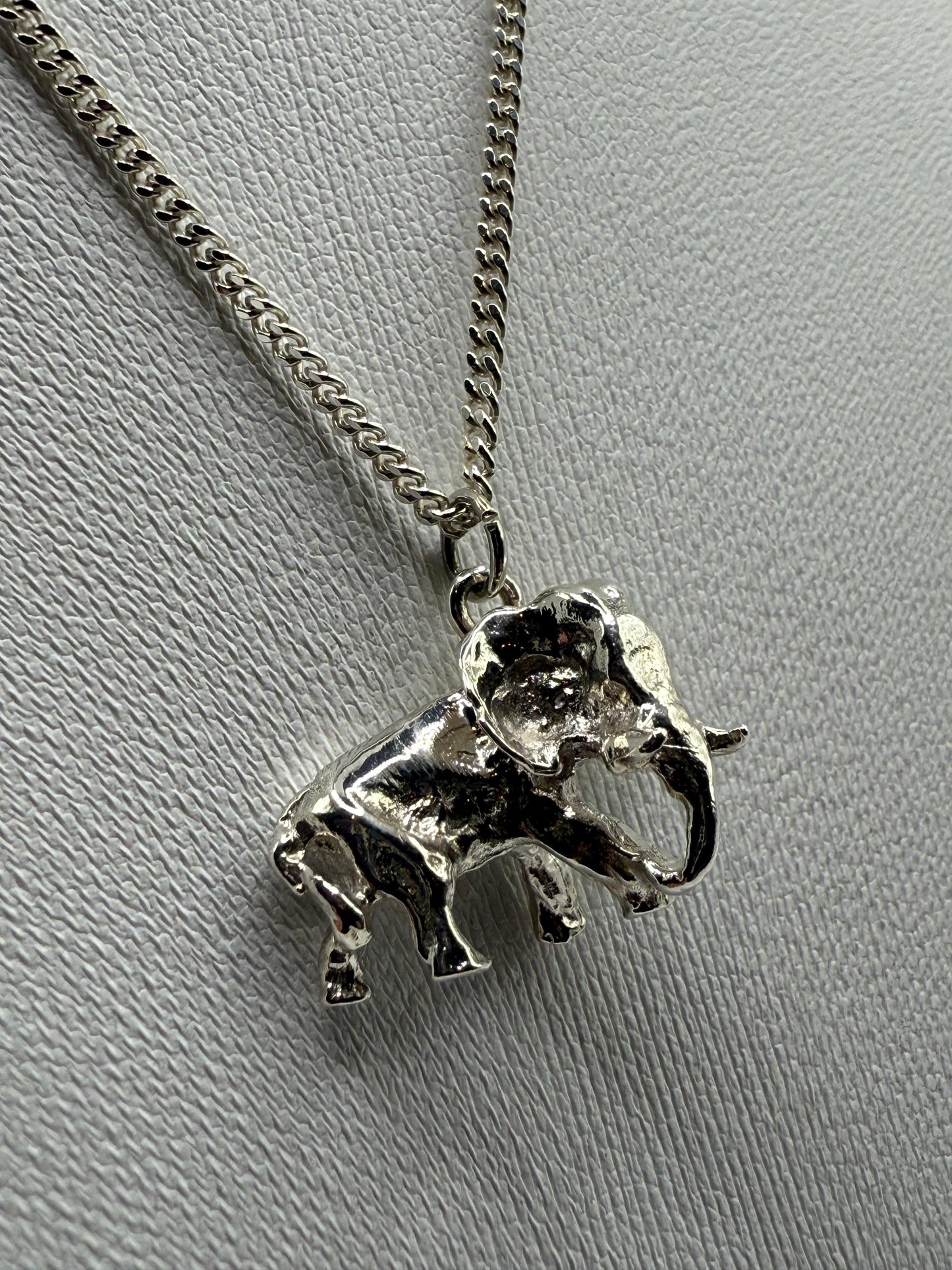 70cm Elephant Necklace Sterling Silver 925