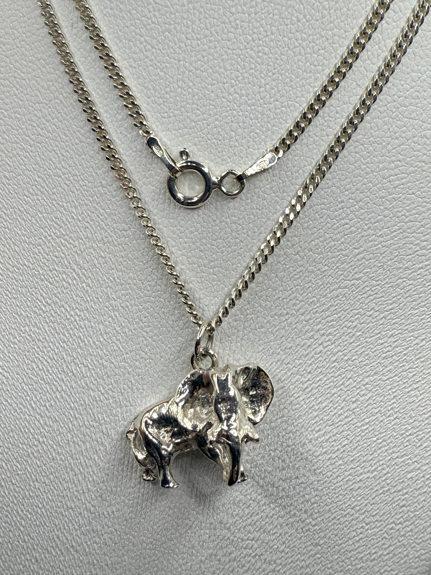 70cm Elephant Necklace Sterling Silver 925