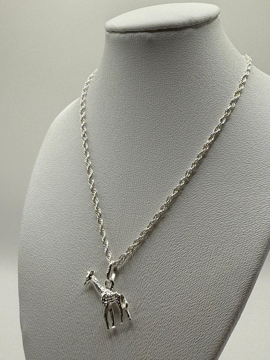 Giraffe Necklace Thin Rope 44cm
