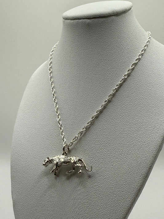 Leopard Necklace Thin Rope 44cm