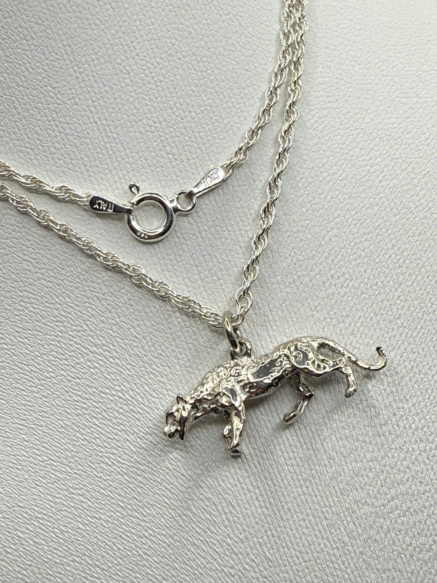 Leopard Necklace Thin Rope 44cm