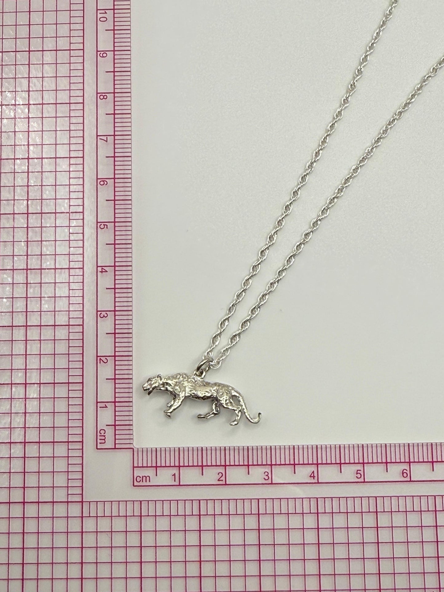 Leopard Necklace Thin Rope 44cm