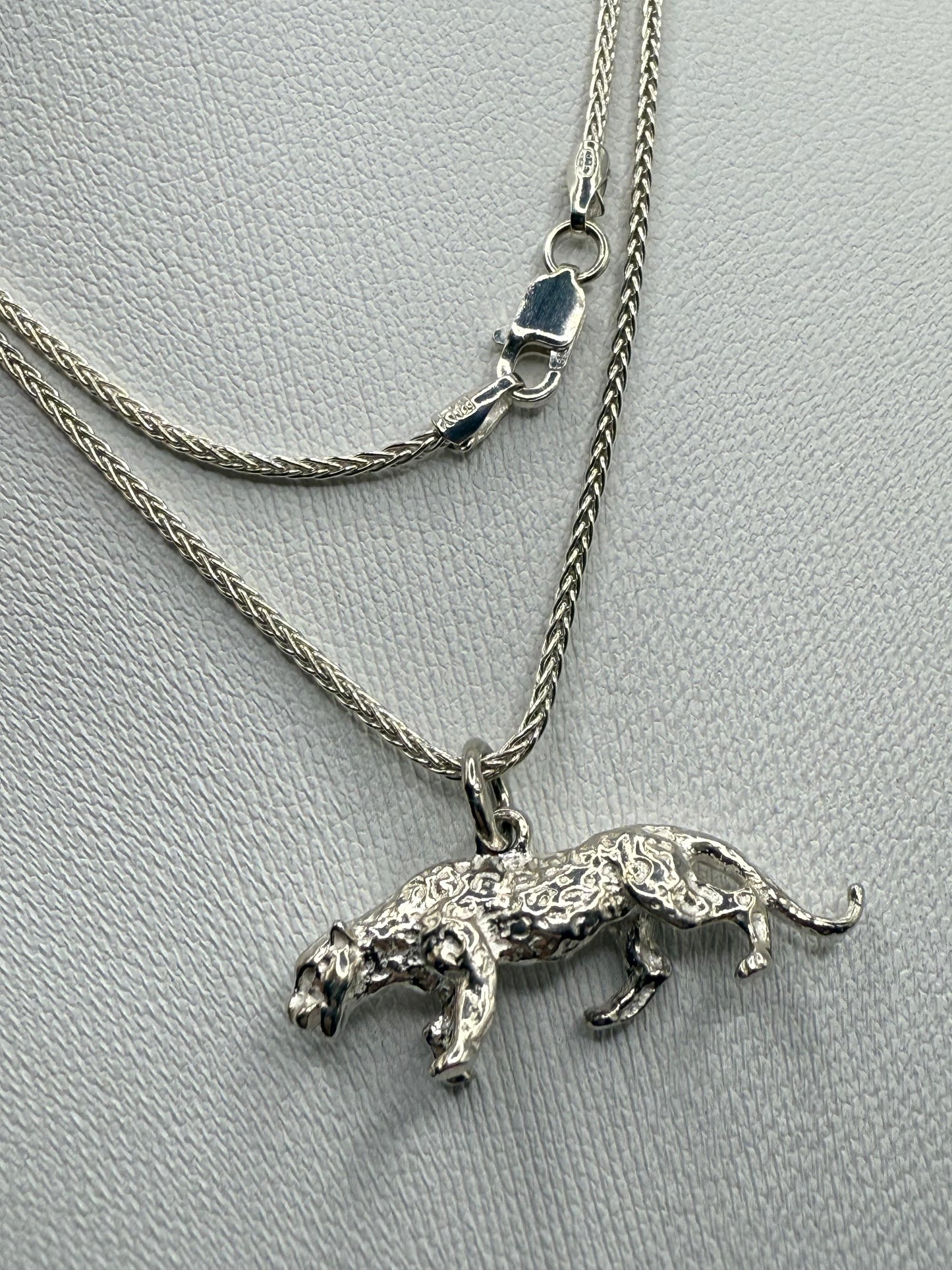 Leopard Necklace Wheat 55cm
