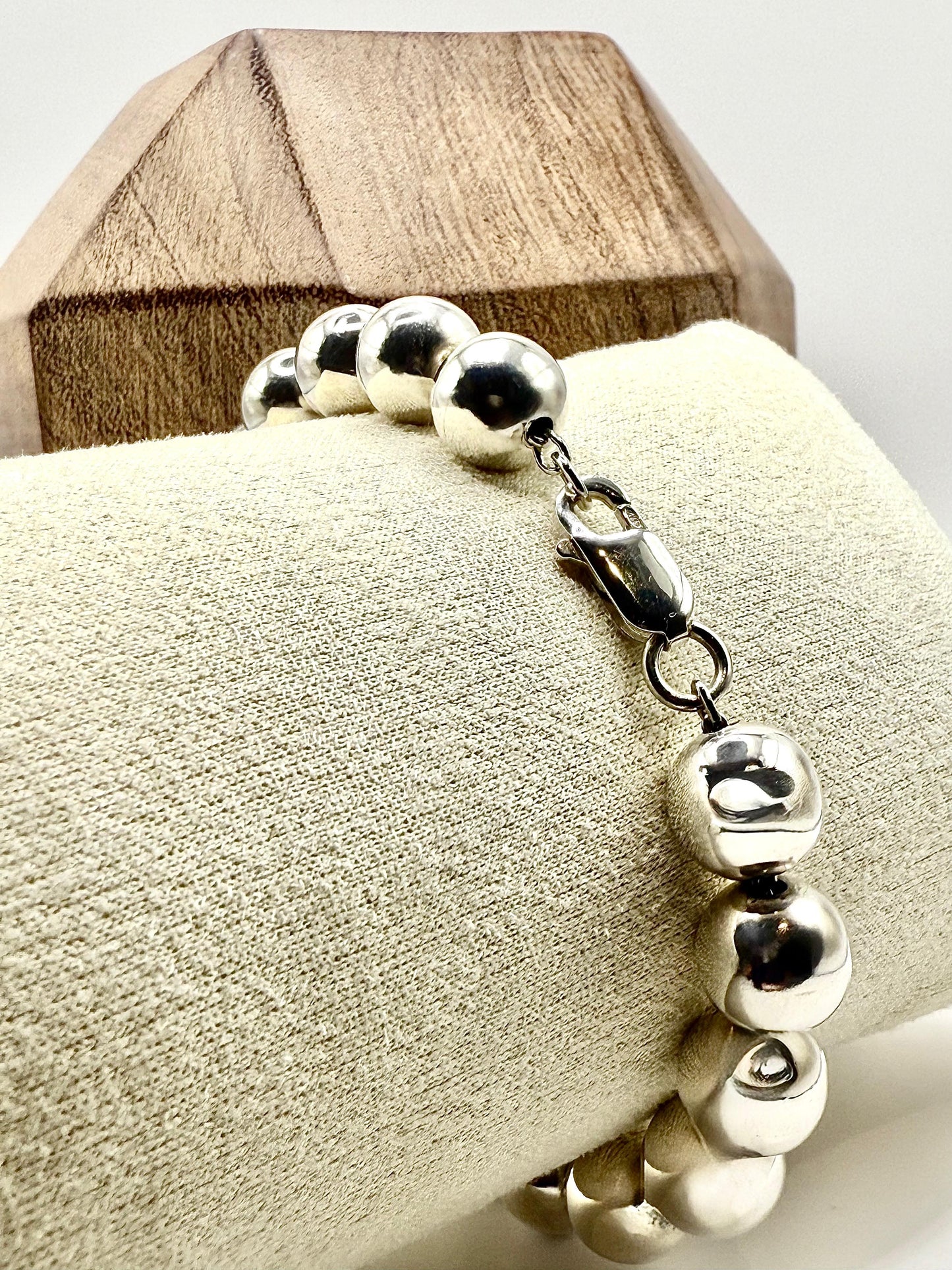 Bead Ball Bracelet Sterling Silver 925