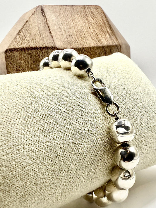 Bead Ball Bracelet Sterling Silver 925