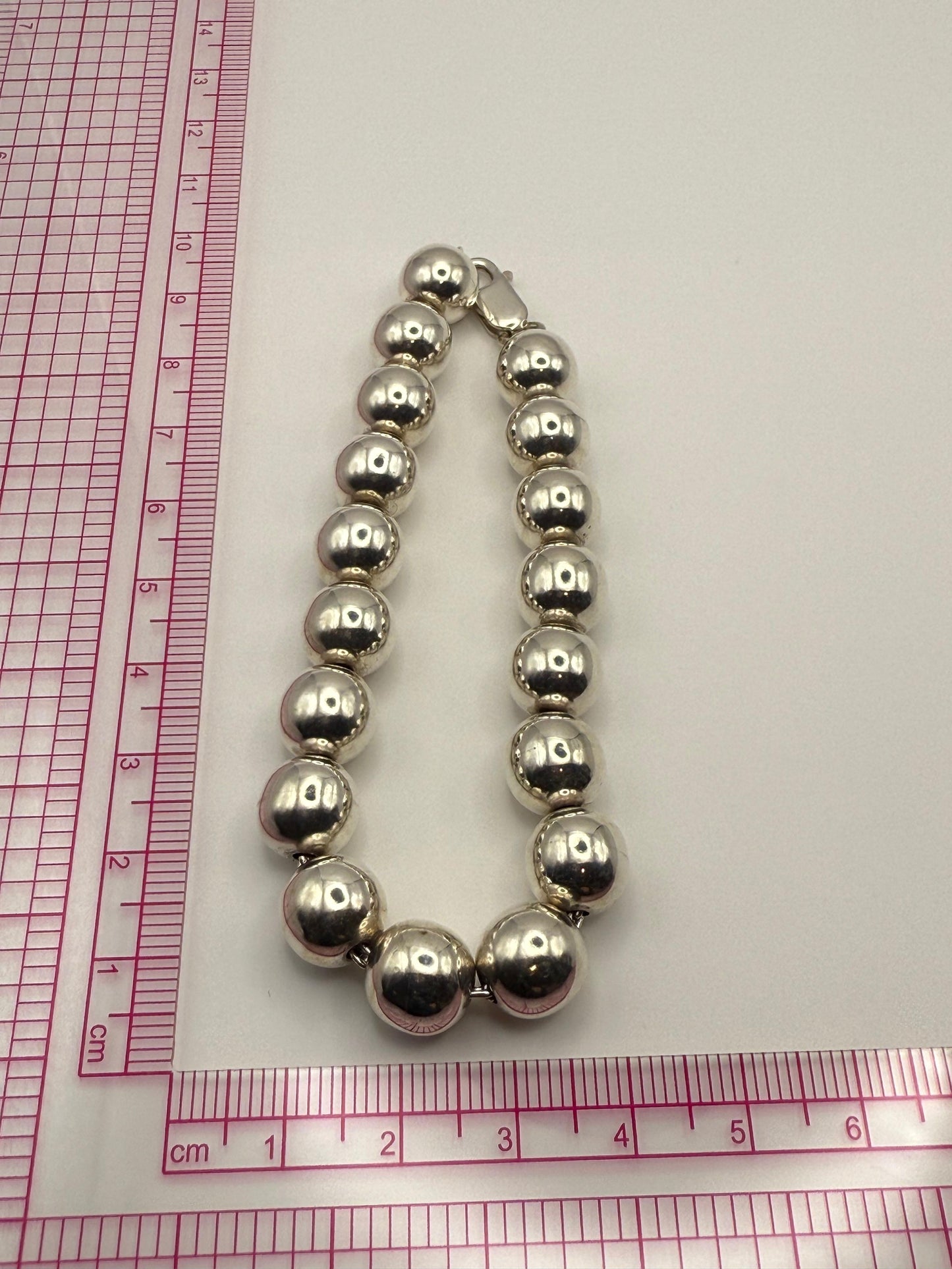 Bead Ball Bracelet Sterling Silver 925