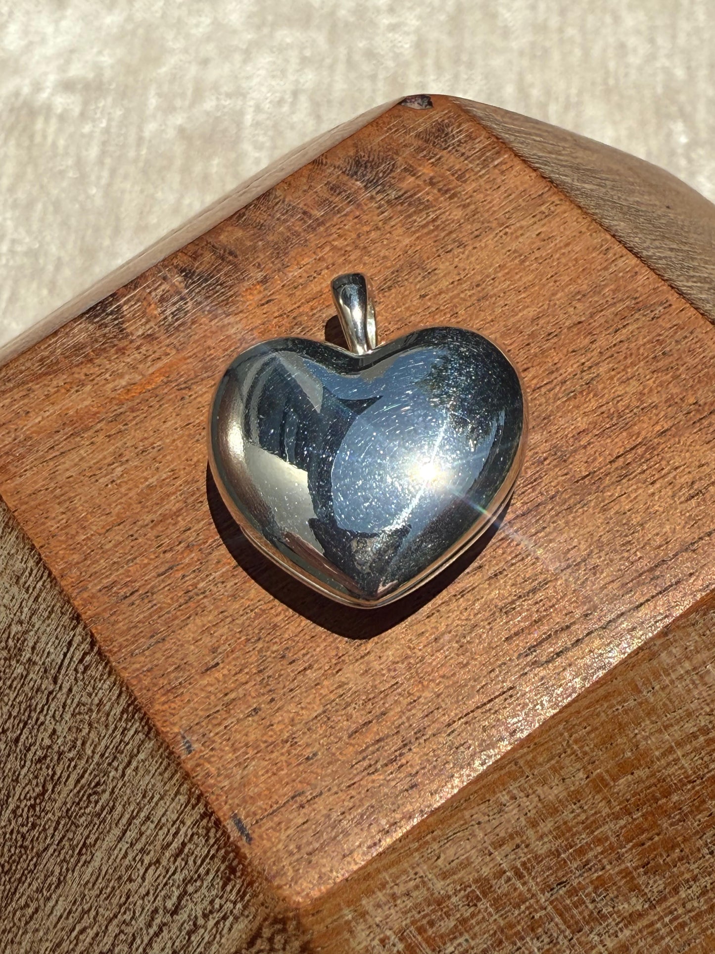 Solid Heart Locket Sterling Silver 925