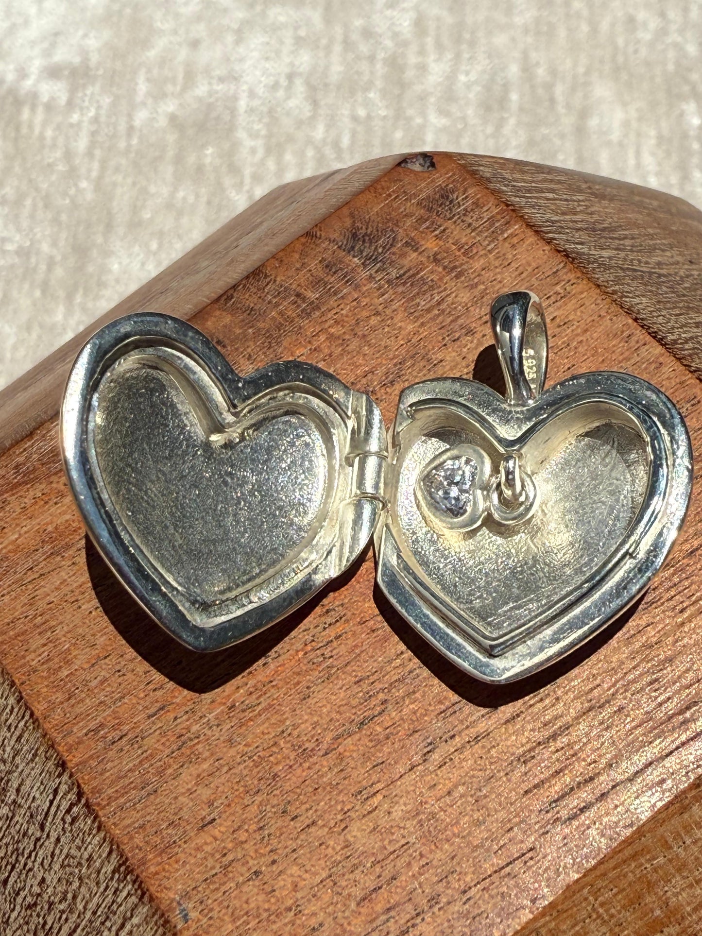 Solid Heart Locket Sterling Silver 925