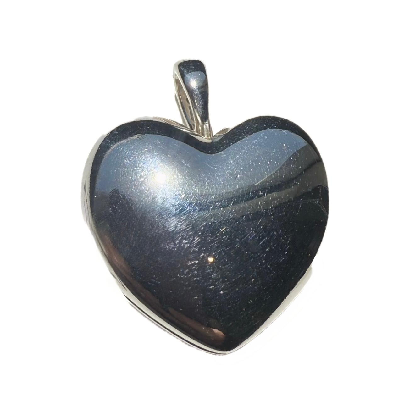 Solid Heart Locket Sterling Silver 925
