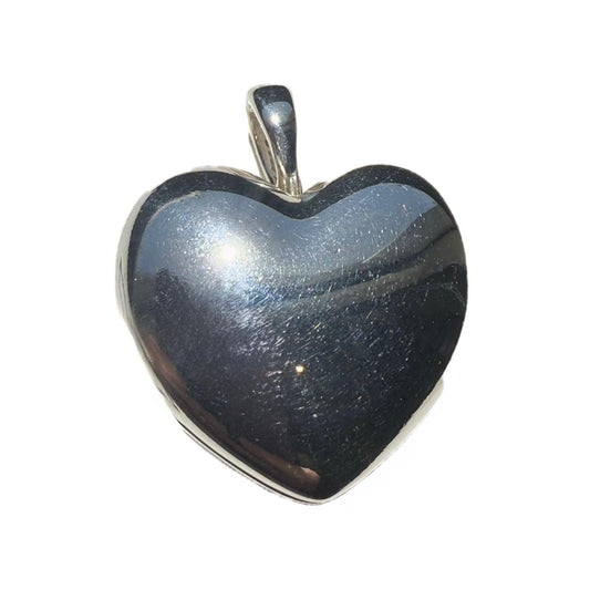 Solid Heart Locket Sterling Silver 925
