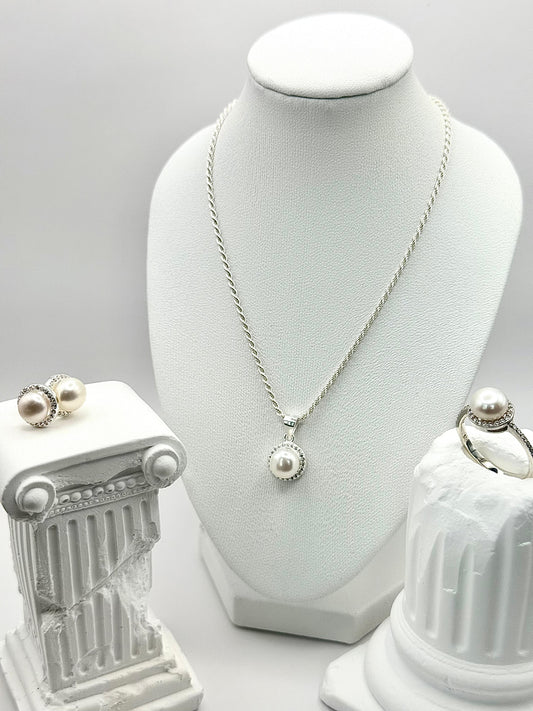 Pearl Set Sterling Silver 925