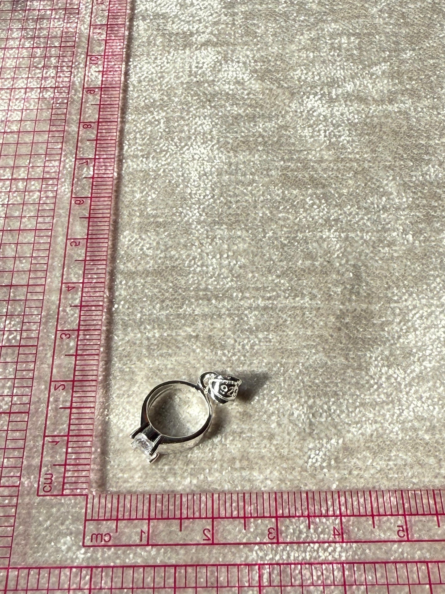 C/Z Ring Pendant Sterling Silver 925