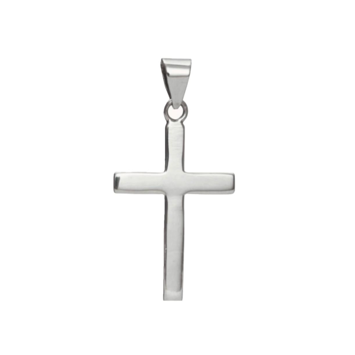 Solid Medium Thick Cross Sterling Silver 925