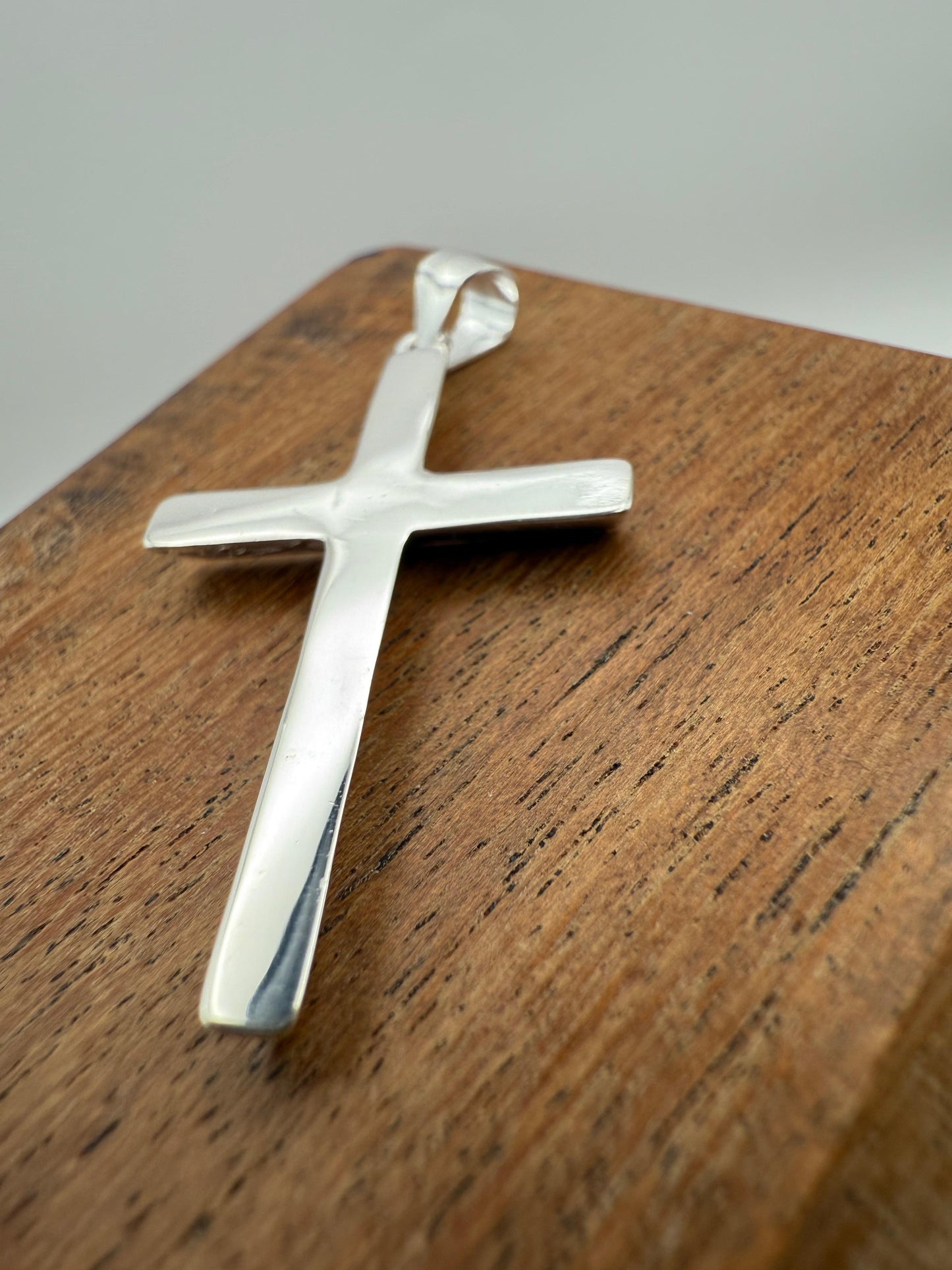 Engraved Cross Pendant Sterling Silver 925