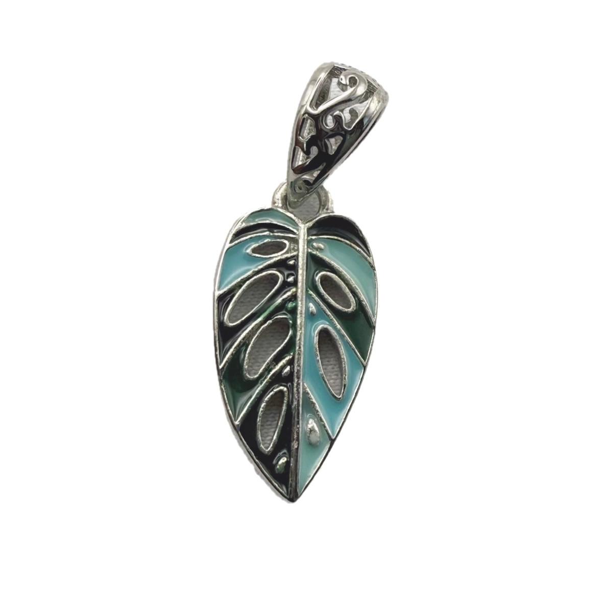 Monstera Leaf Pendant Sterling Silver 925