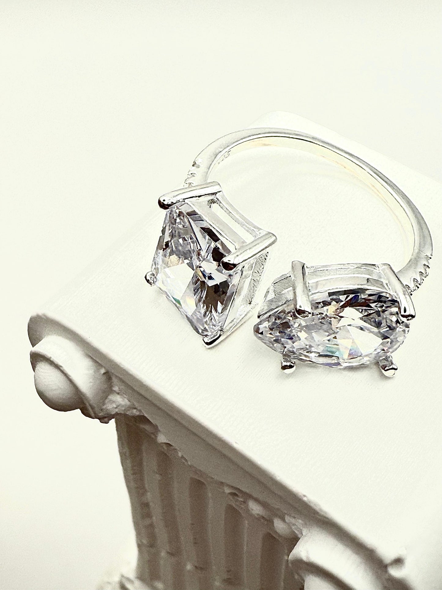 C/Z Statement Ring Sterling Silver 925