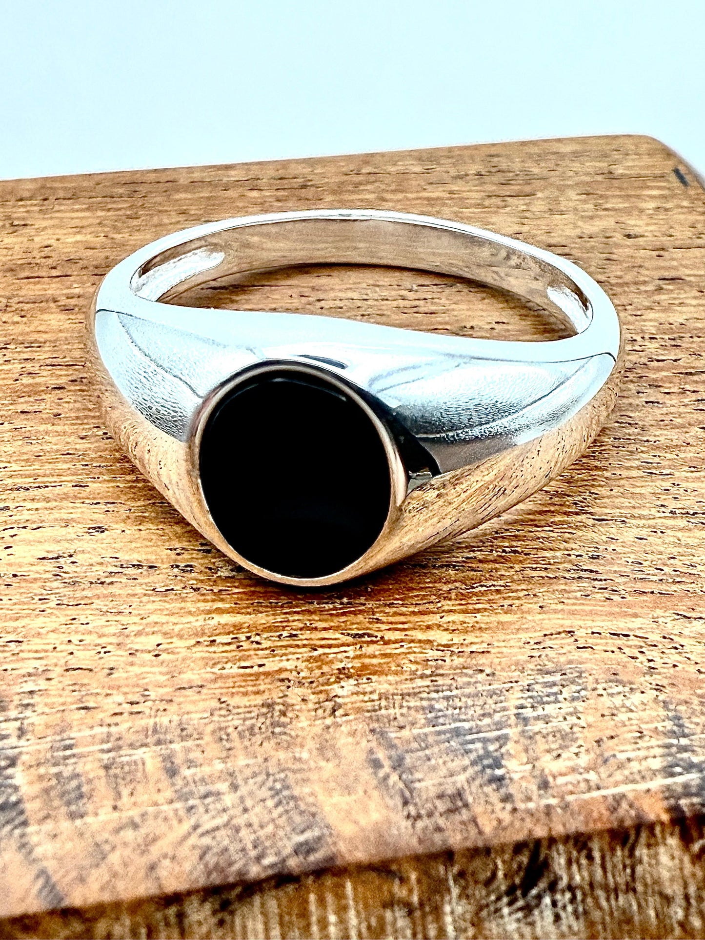 Onyx Signet Ring Sterling Silver 925
