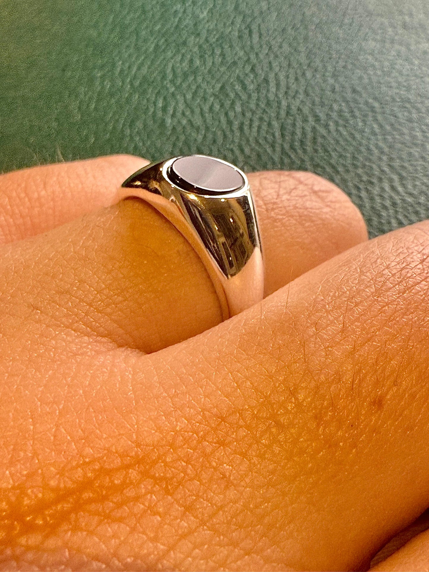 Onyx Signet Ring Sterling Silver 925
