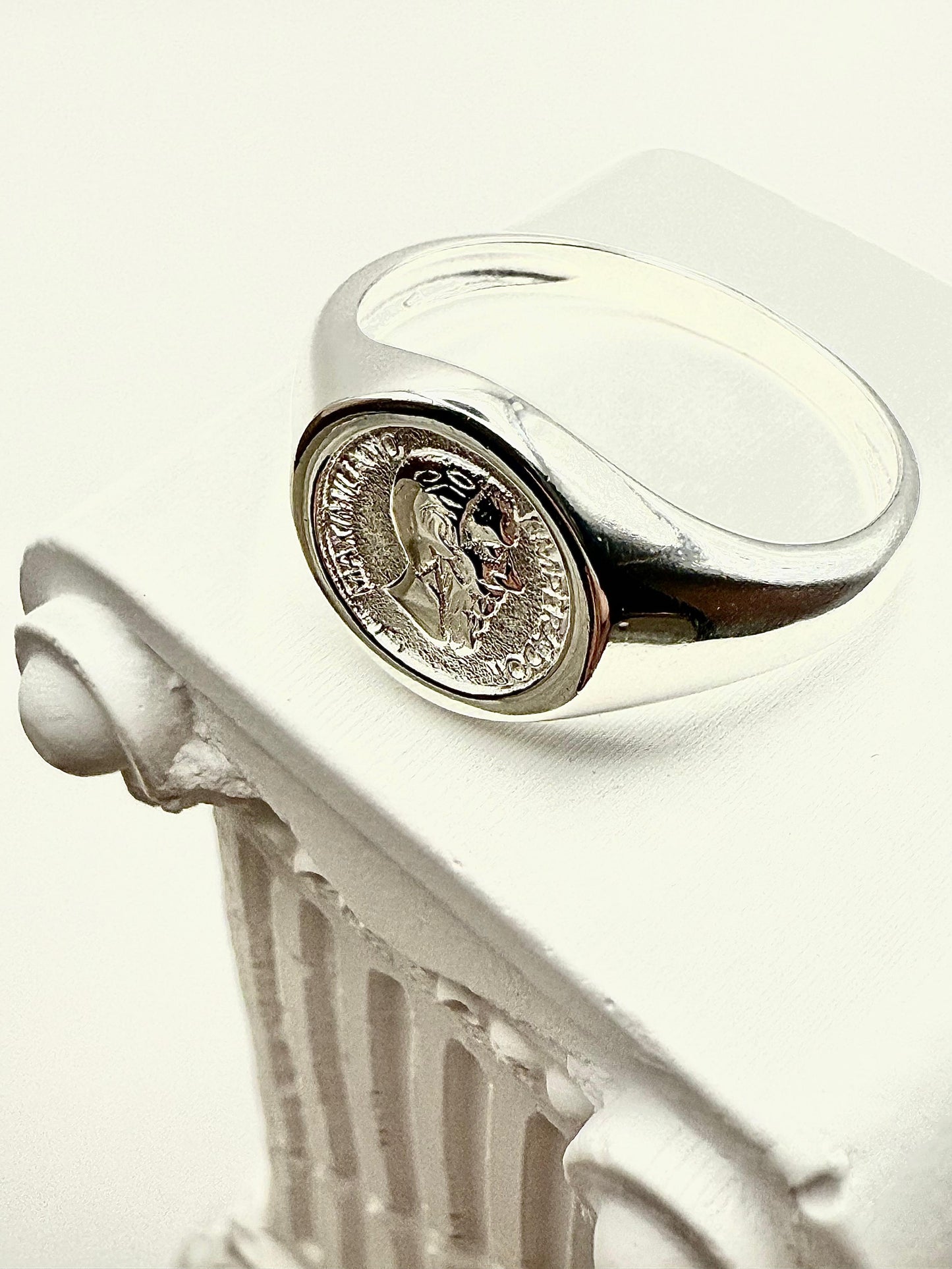 Peso Signet Ring Sterling Silver 925