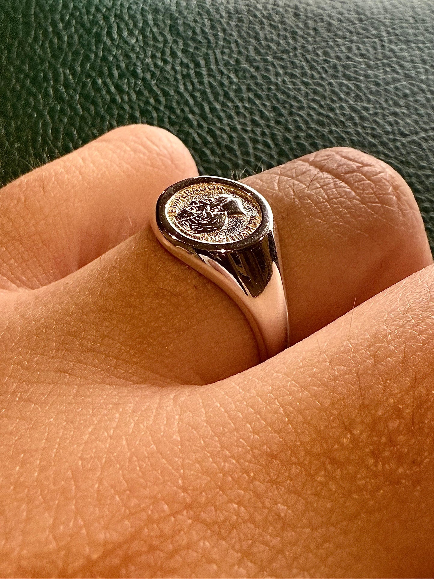 Peso Signet Ring Sterling Silver 925