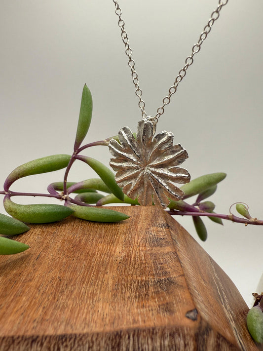 Poppy Pendant on chain Sterling Silver 925