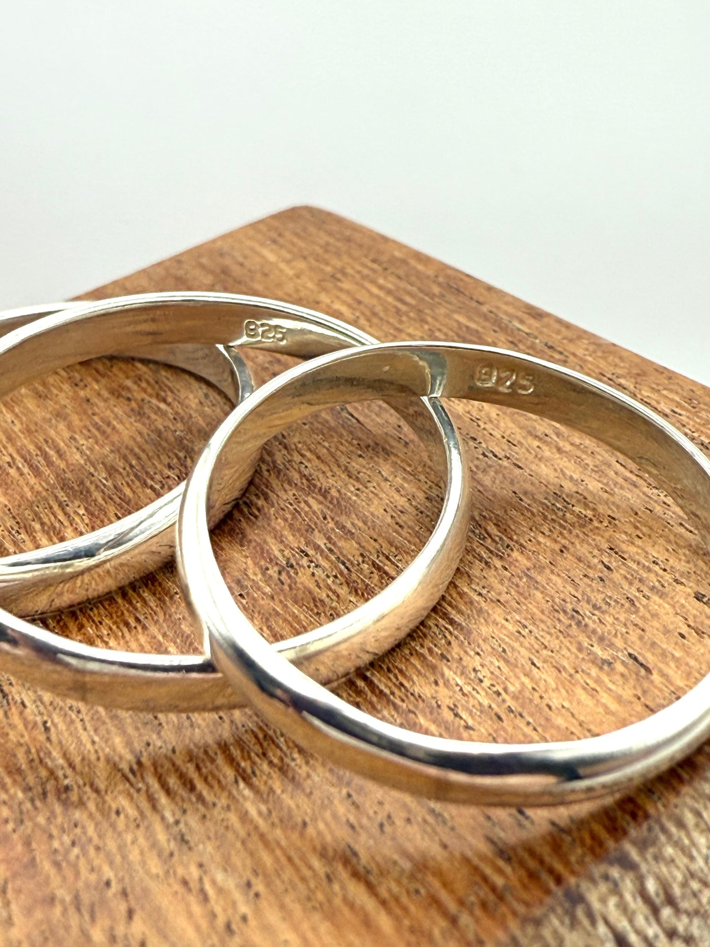 Plain Sterling Silver 925 Bands
