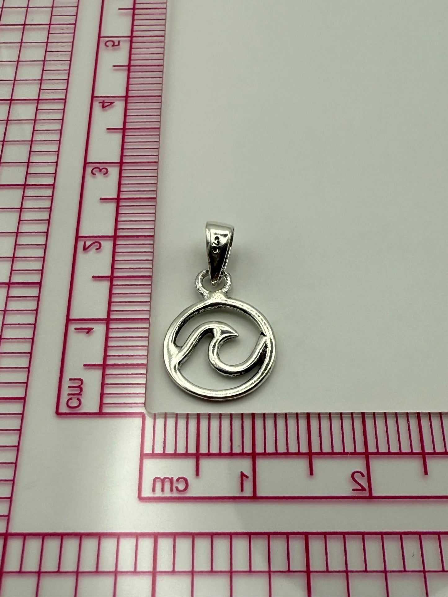 Small Wave Pendant Sterling Silver 925