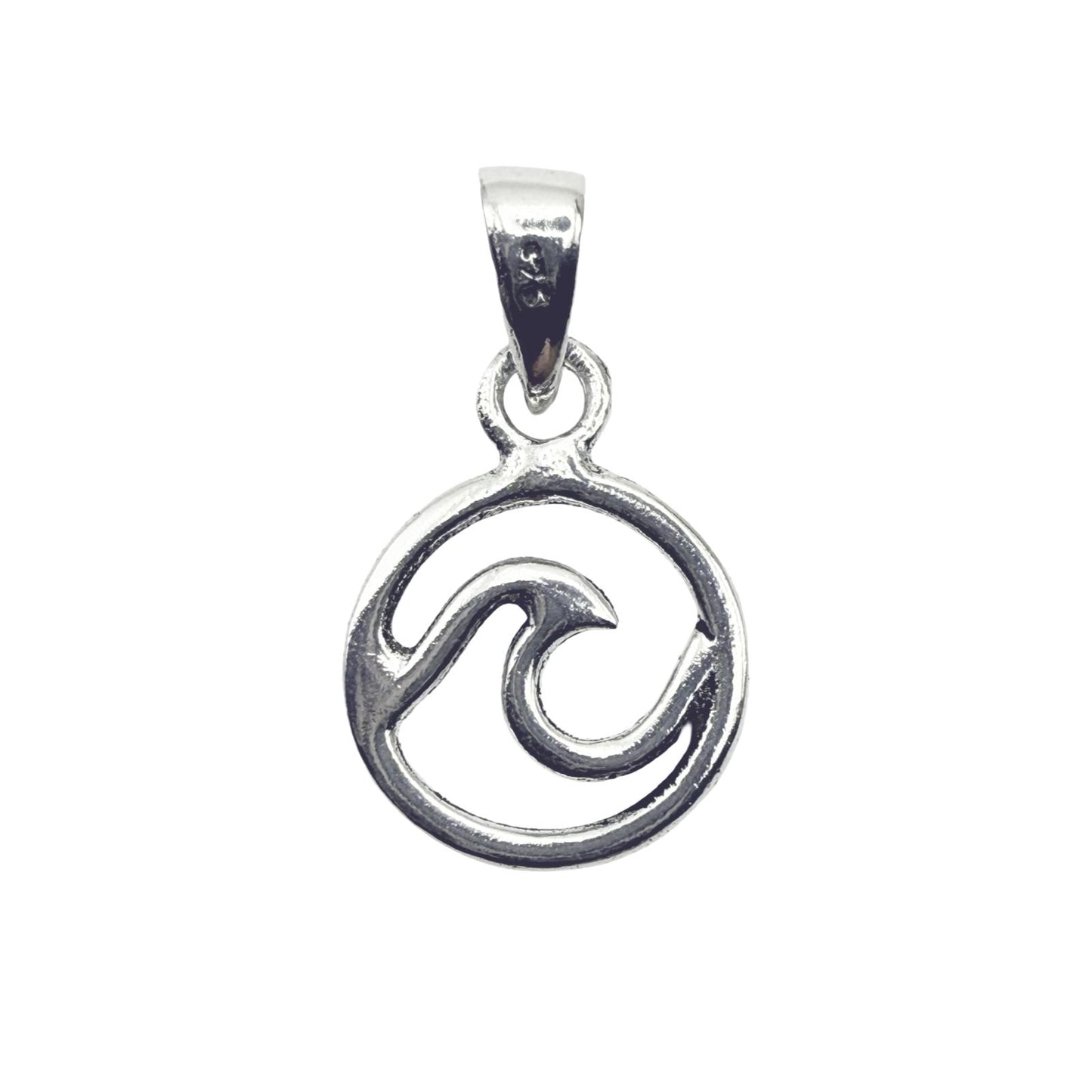 Small Wave Pendant Sterling Silver 925