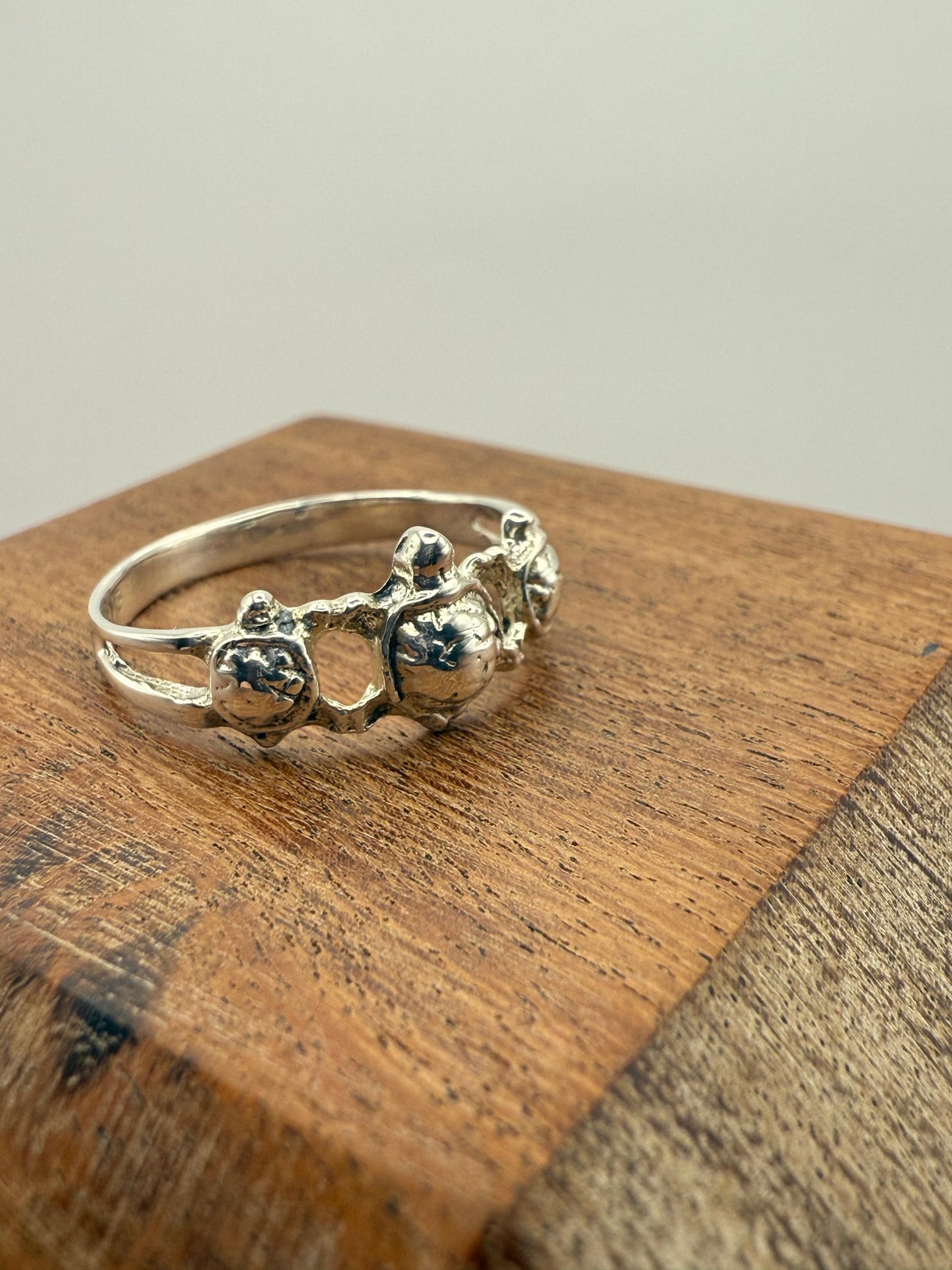 Turtle Trio Ring Sterling Silver 925