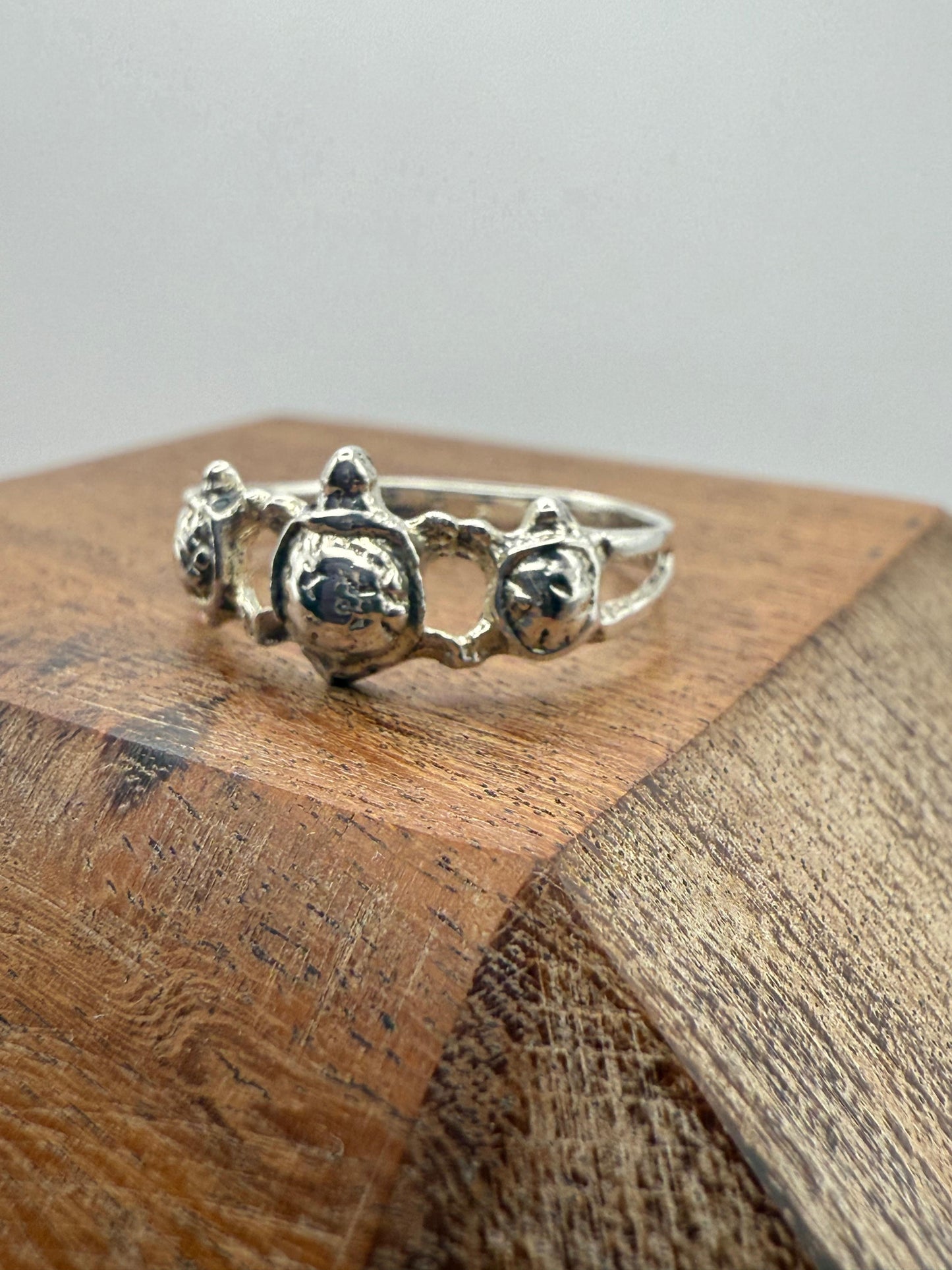 Turtle Trio Ring Sterling Silver 925