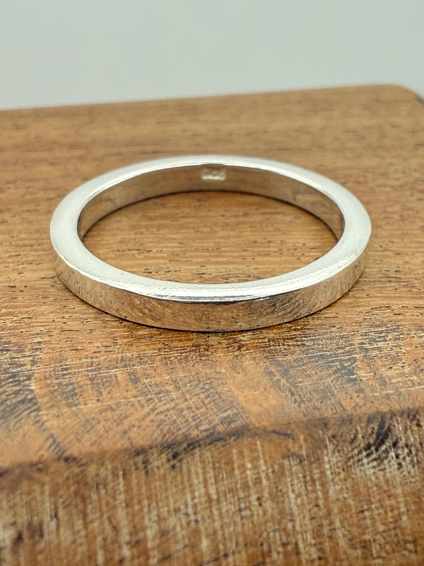Solid 2mm Ring Sterling Silver 925