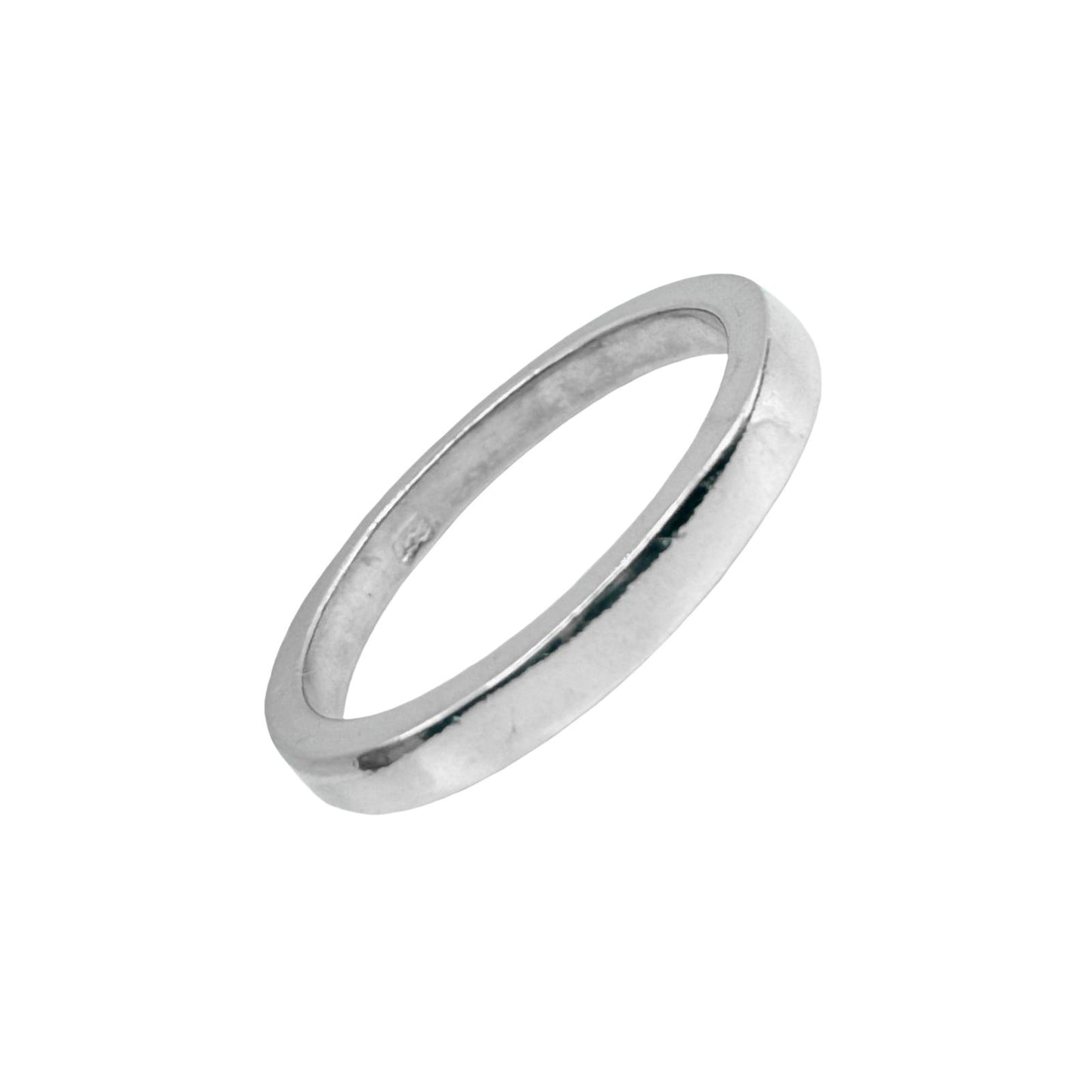 Solid 2mm Ring Sterling Silver 925