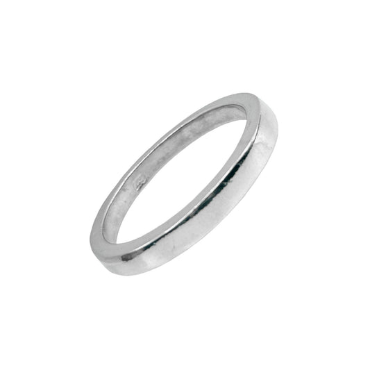 Solid 2mm Ring Sterling Silver 925