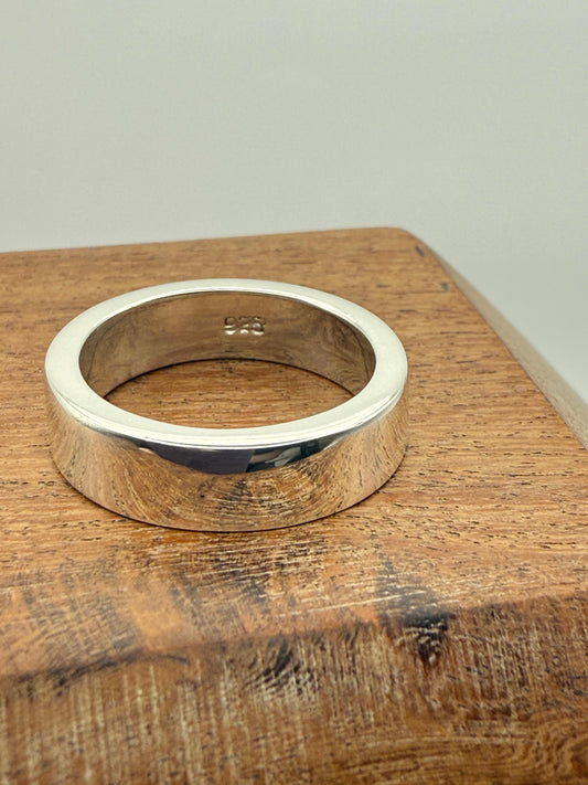 Solid 6mm Ring Sterling Silver 925