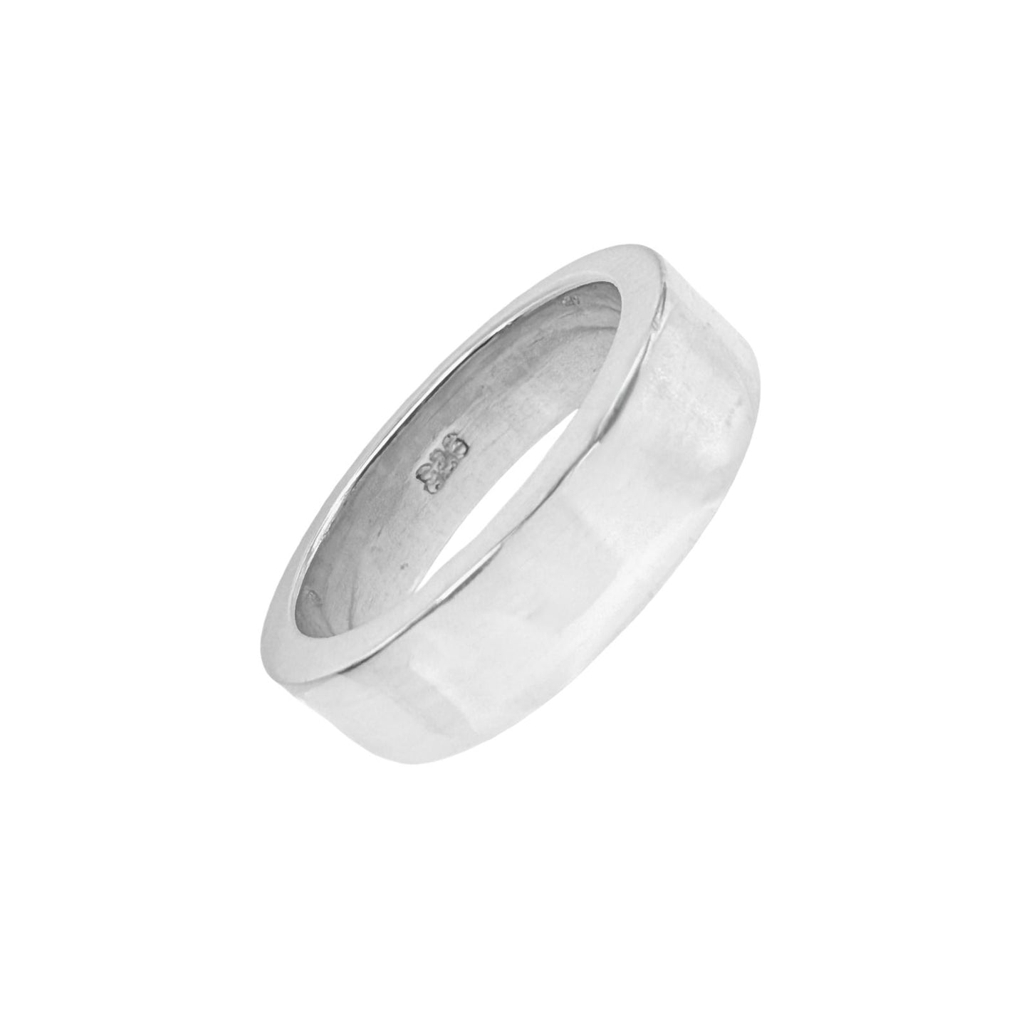 Solid 6mm Ring Sterling Silver 925