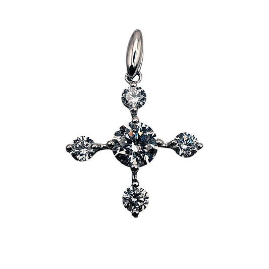 Moissanite Cross Sterling Silver 925