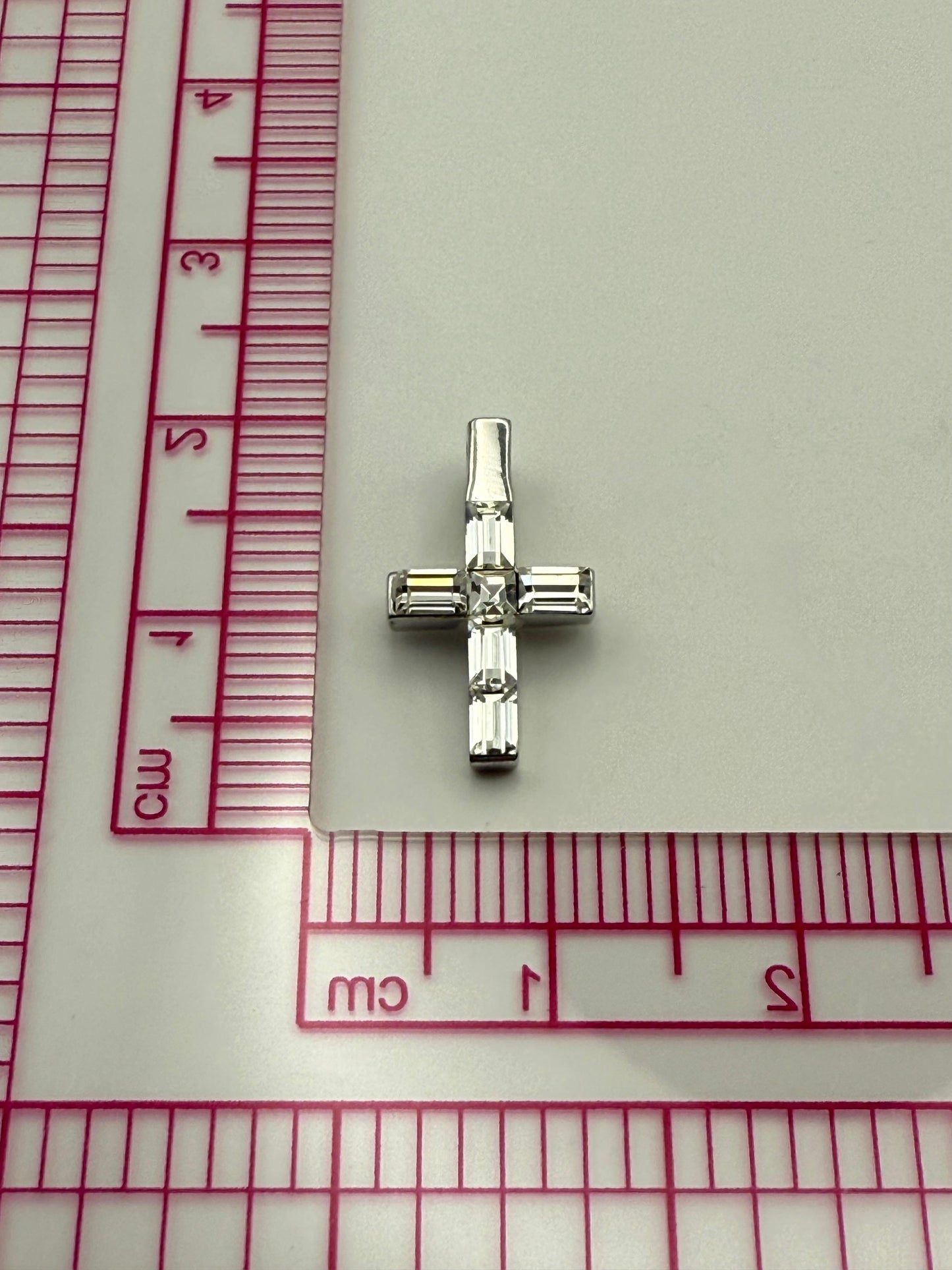 Small C/Z Cross Sterling Silver 925