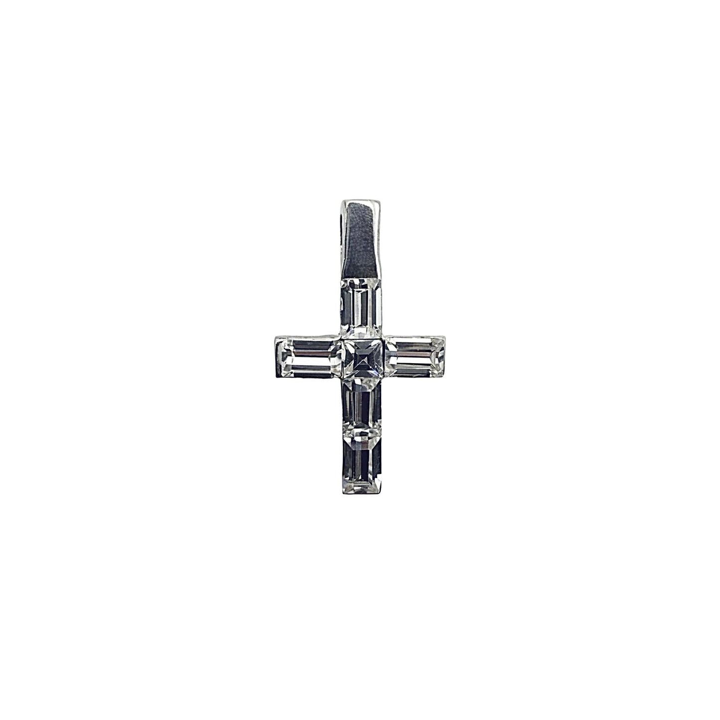 Small C/Z Cross Sterling Silver 925
