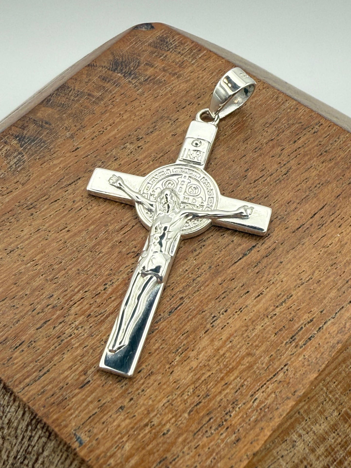 Premium St Benedict Cross Sterling Silver 925 Pendant