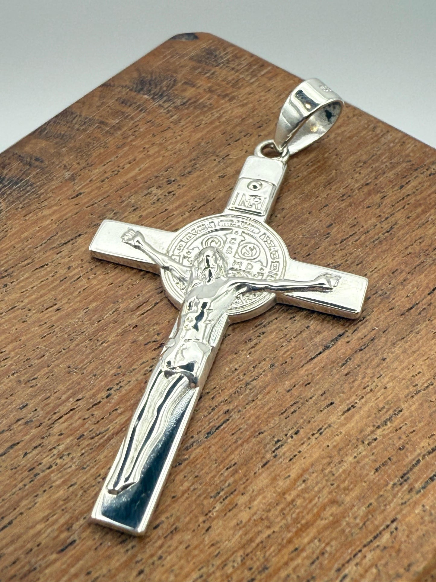 Premium St Benedict Cross Sterling Silver 925 Pendant