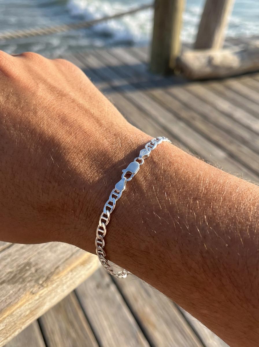 Flat Mariner Bracelet Sterling Silver 925