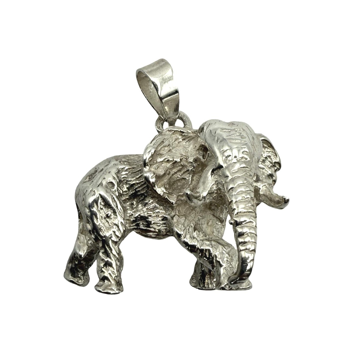 Large Bespoke Elephant Pendant Sterling Silver 925