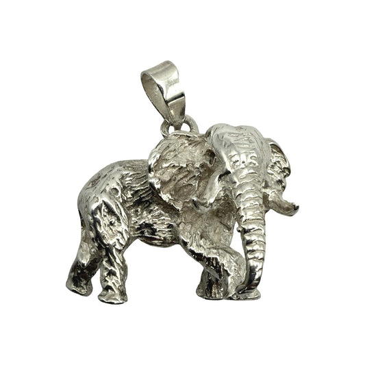 Large Bespoke Elephant Pendant Sterling Silver 925