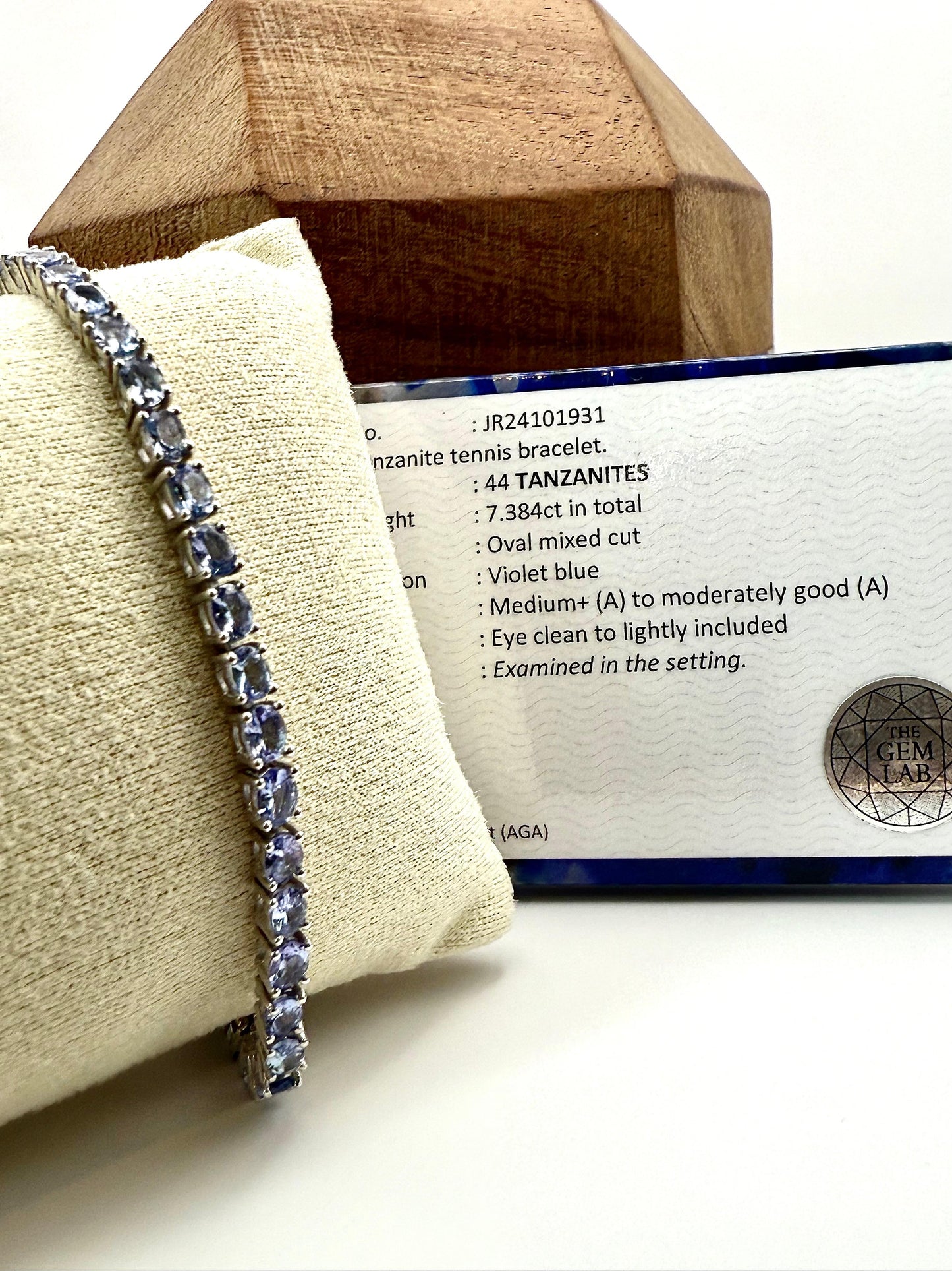 Tanzanite (A) Tennis Bracelet Sterling Silver 925