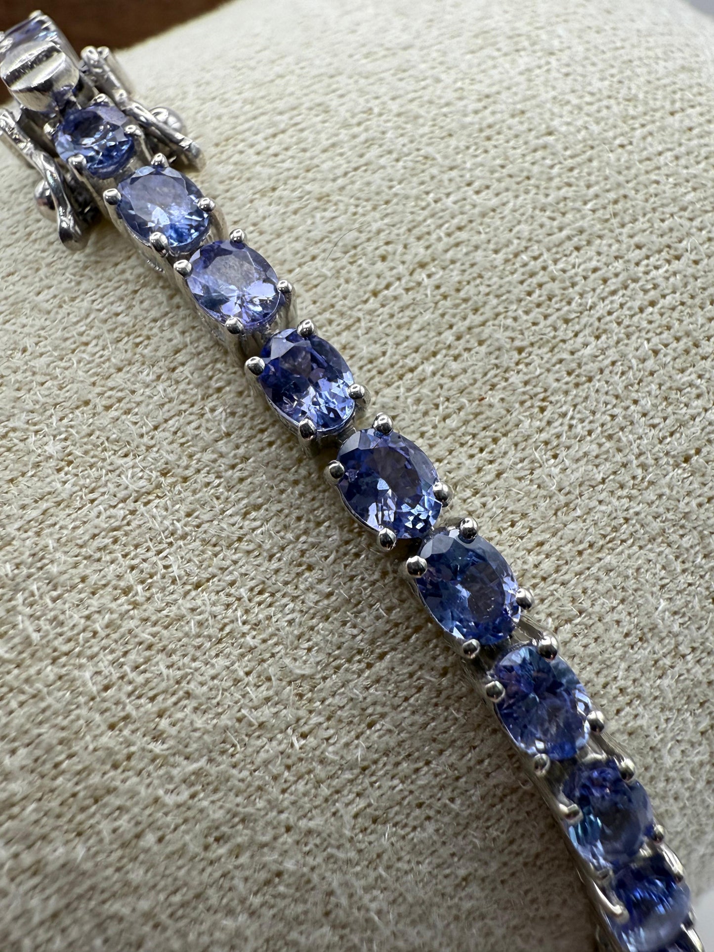 Tanzanite (AA+) Tennis Bracelet Sterling Silver 925