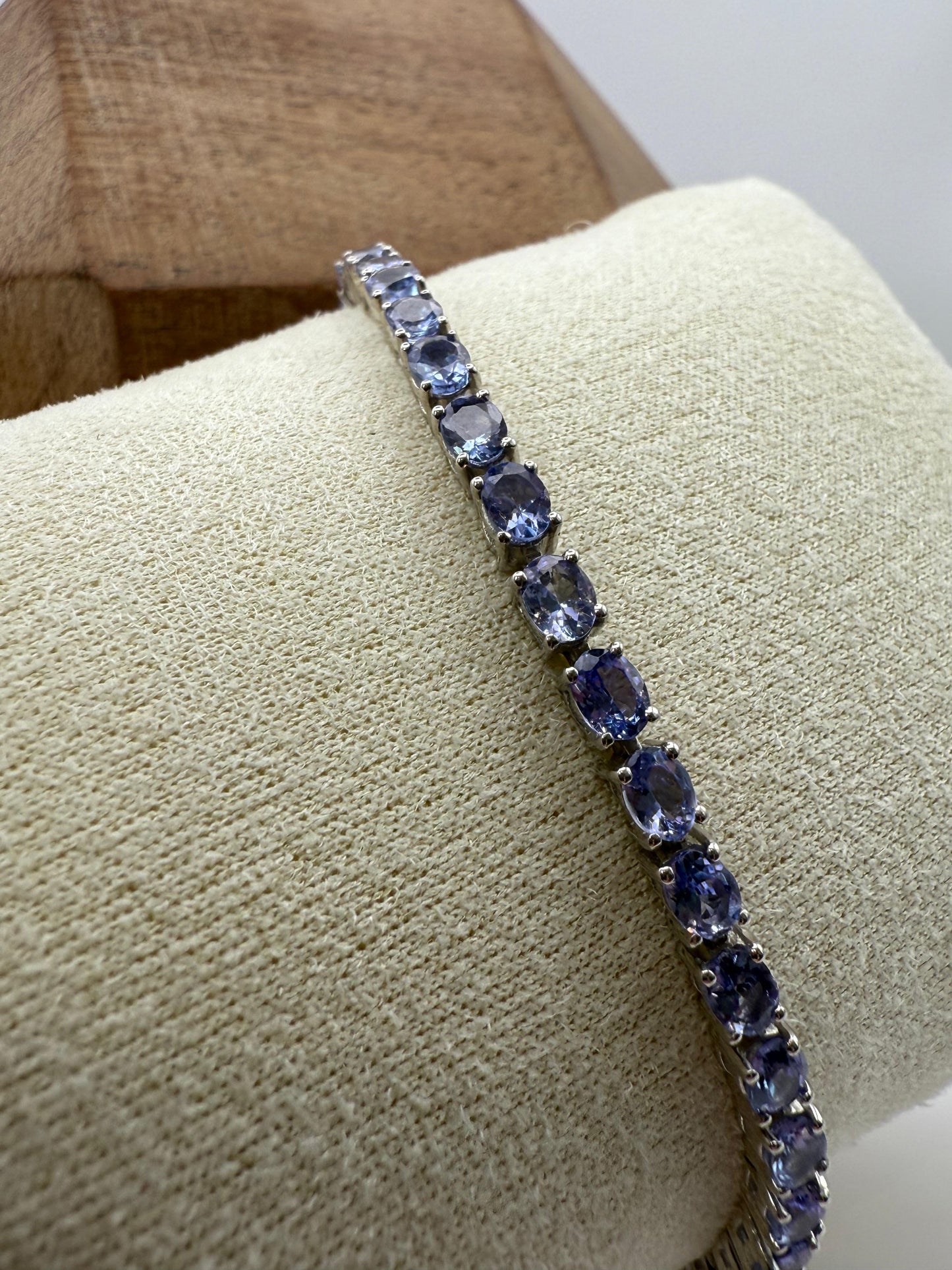 Tanzanite (AA+) Tennis Bracelet Sterling Silver 925