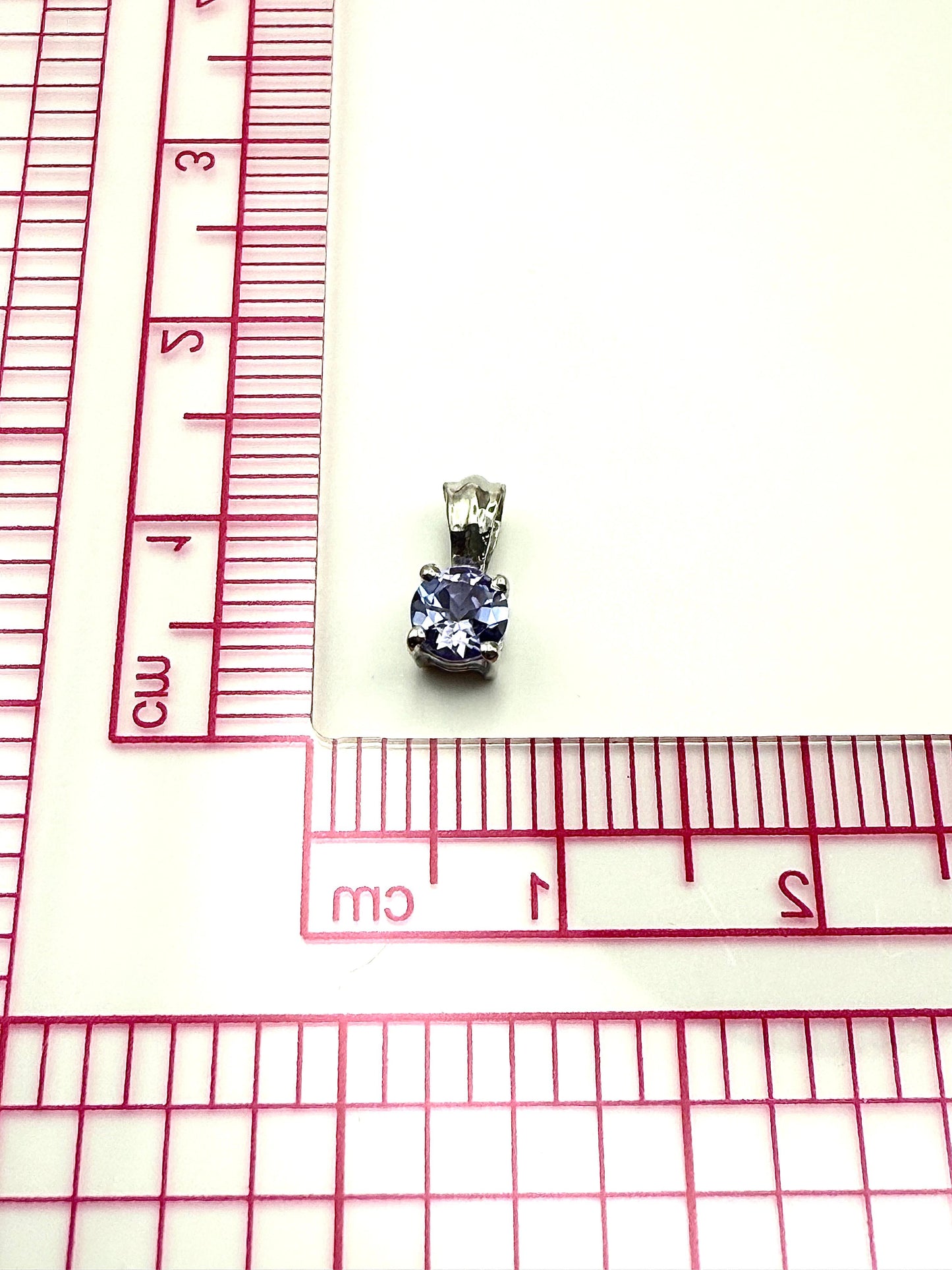 Round Tanzanite Pendant Sterling Silver 925